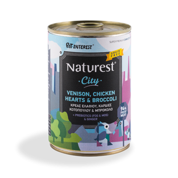 Naturest City με Ελάφι Κοτόπουλο και Μπρόκολο 400gr Super Premium Τροφές